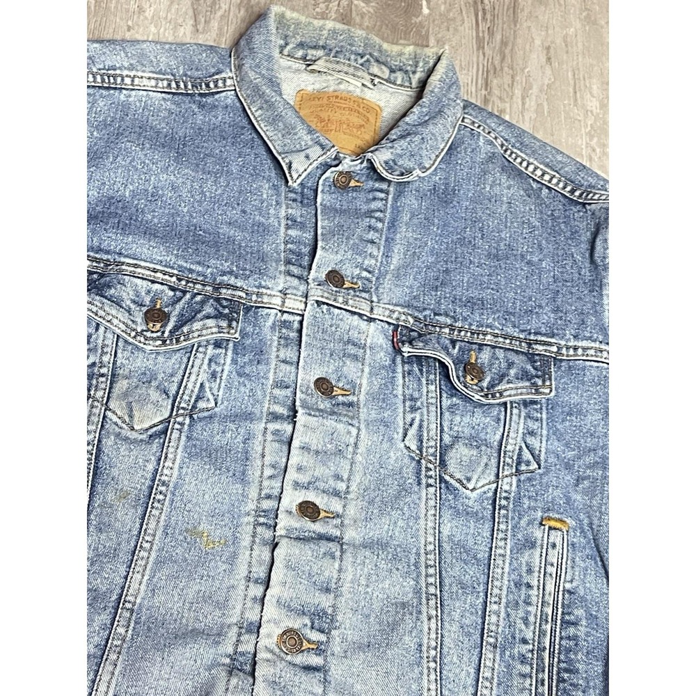 Vintage Levi's Denim Trucker‎ Type 3 Jacket Sz Large 70507 4890 USA Medium Wash